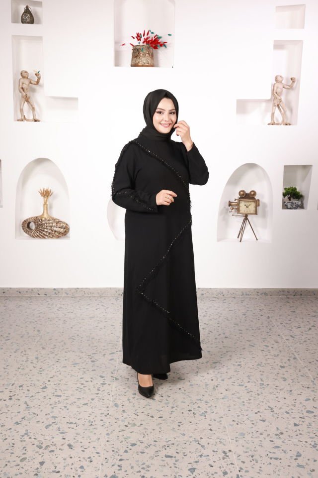 Yıldız Elbise 40 - Siyah