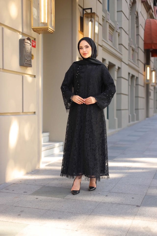 Güpürlü Dantel Ferace