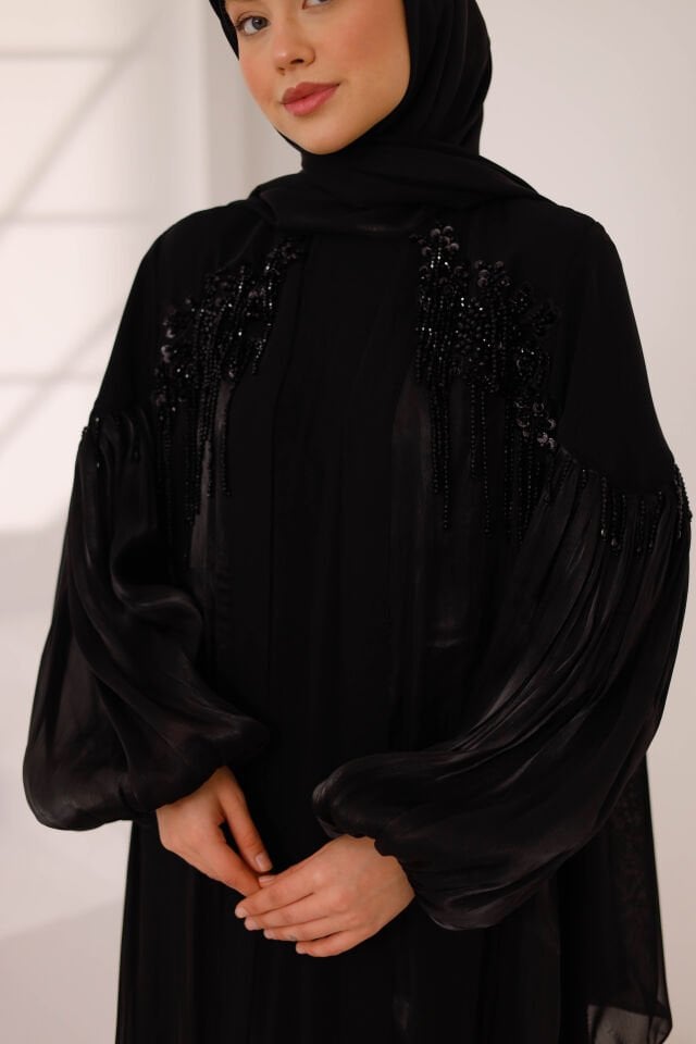 Zerafet Organze Abaya Takımı