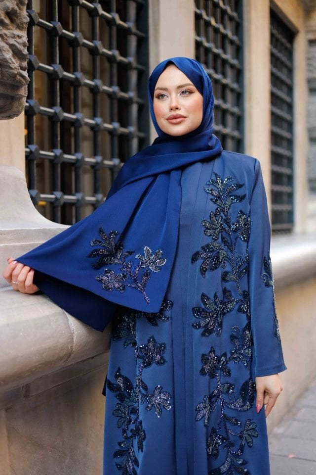 Yaprak Desenli Abaya