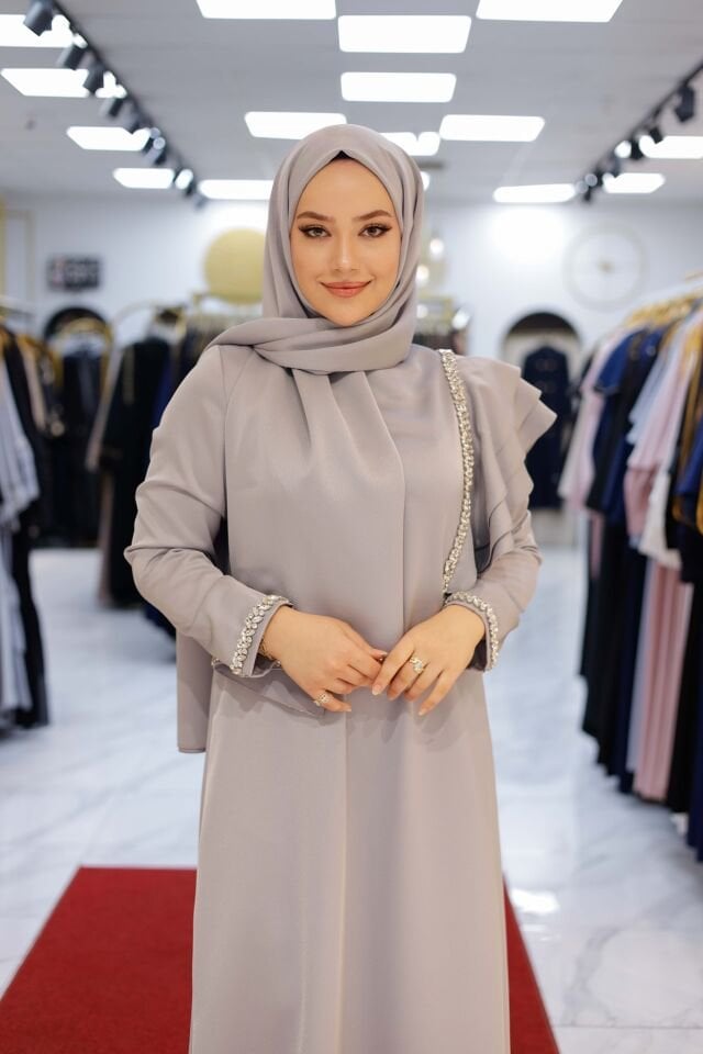 Makro Kumaş Elbise - Farklı Renk Seçenekleri