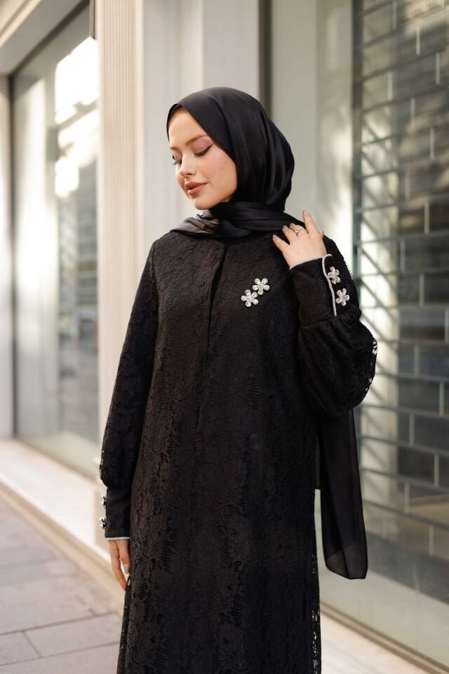 Dantelli Abaya Takımı