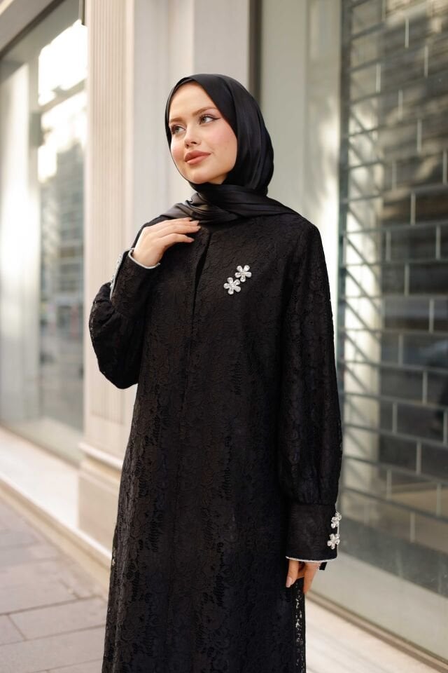 Dantelli Abaya Takımı