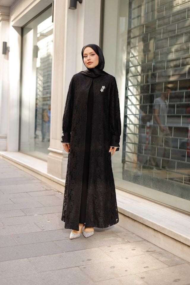 Dantelli Abaya Takımı
