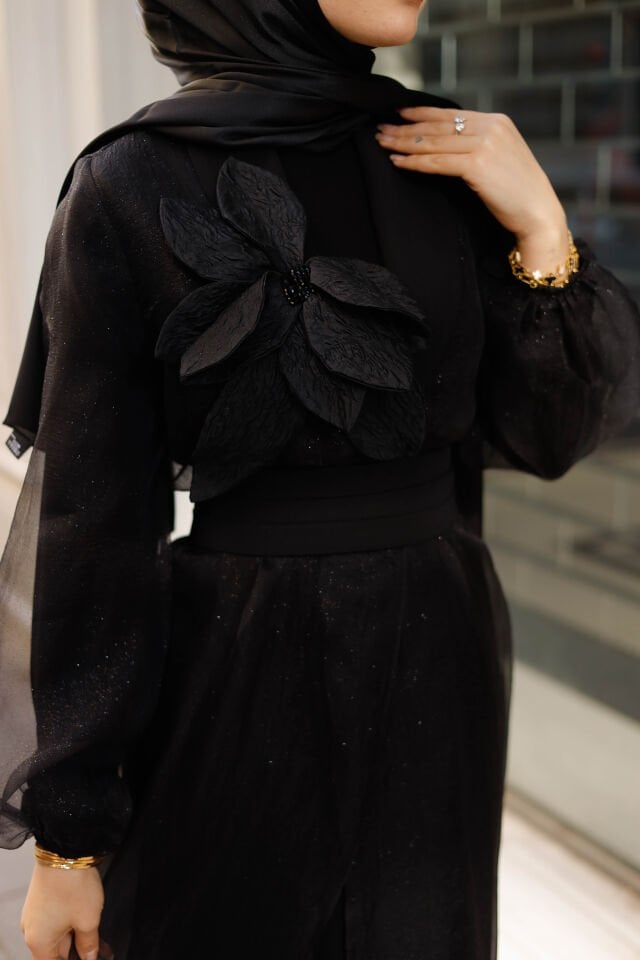 Abaya Takımı Kuşak Detaylı