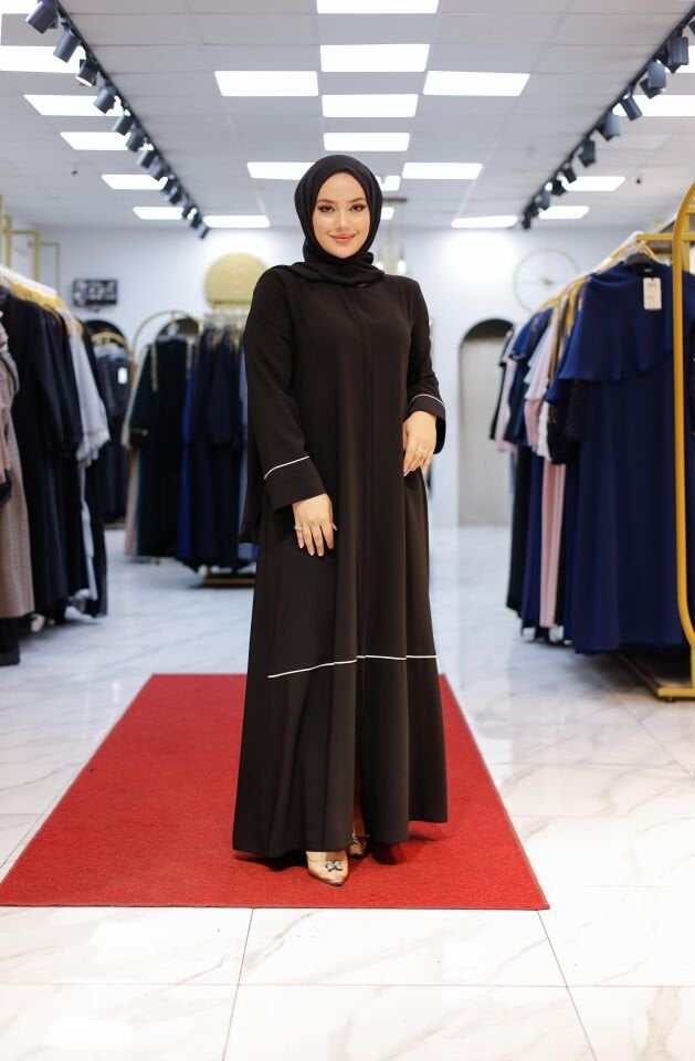 Nehir Biyeli Dubai İpeği Ferace